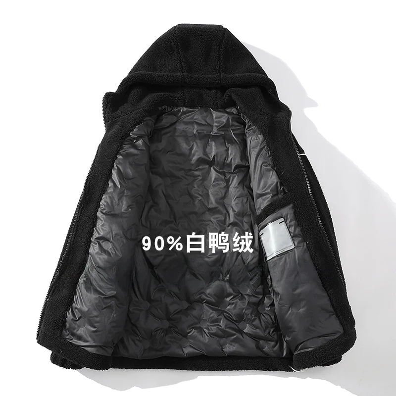 Мужской зимний пуховик для учащихся старшей школы легкий с 90 белым утиным пухом