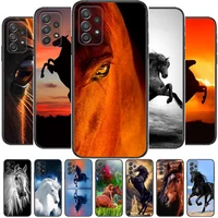 hot horse phone case hull for samsung galaxy a70 a50 a51 a71 a52 a40 a30 a31 a90 a20e 5g a20s black shell art cell cove