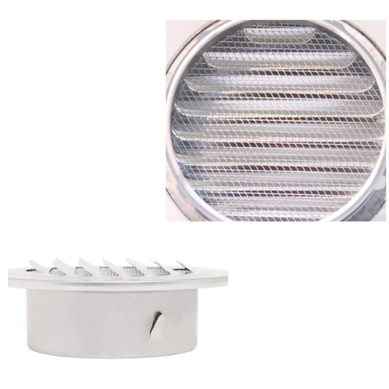 

80mm/100mm/120mm/160mm Stainless Steel Round Louver 1 * Air Vent Outlet Home Room Durable In Use Home Improvement