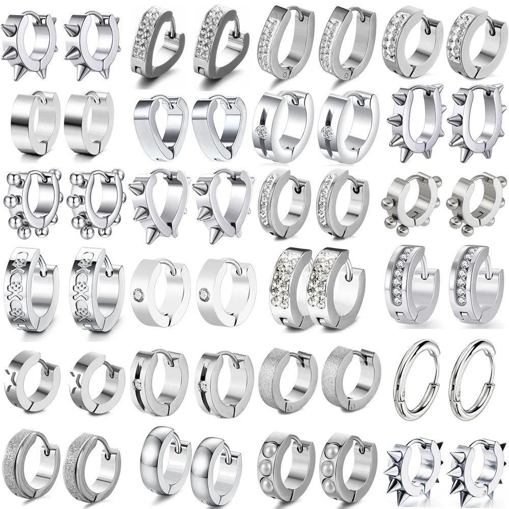 

Женские и мужские серьги из нержавеющей стали, Серебристые серьги-подвески в Корейском стиле, украшение в стиле панк, 2022