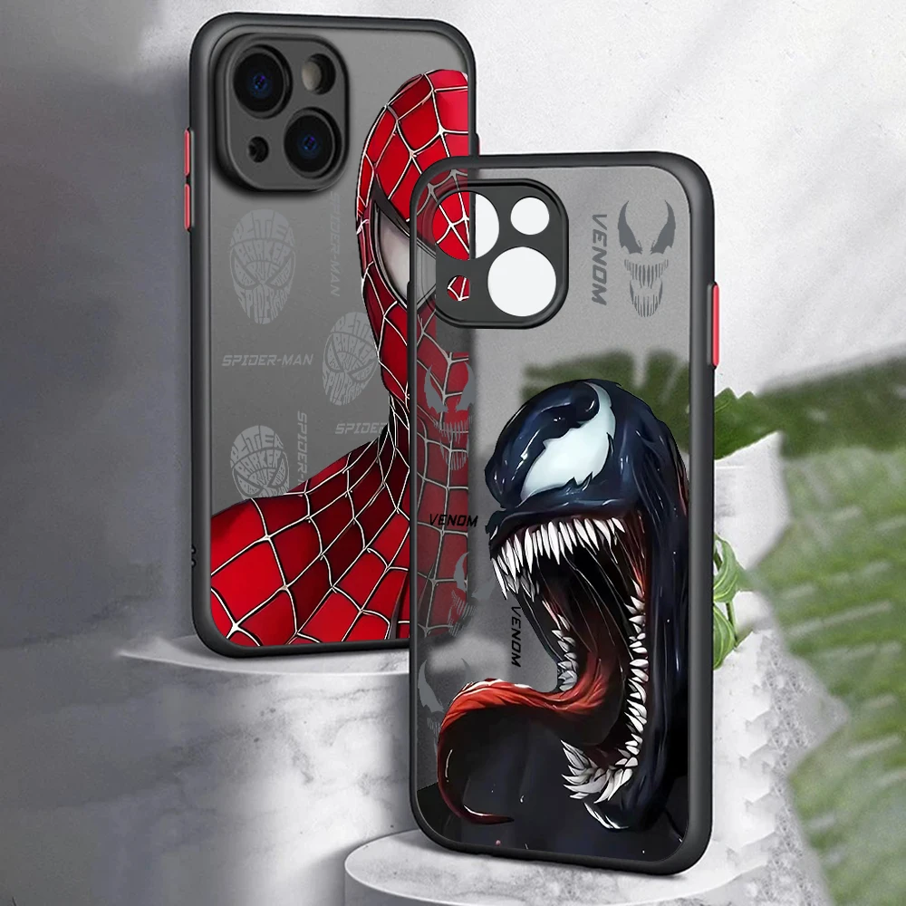 Cool Spiders Mans Venoms Hot Phone Case For Xiaomi Redmi Note 13 12 11 10 10C 10X 9 9A 9T 9C 8 7 Pro Plus 5G Matte Transparent