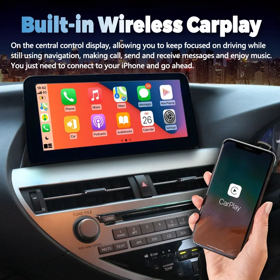 12 3 &quotдля LEXUS RX RX350 RX270 RX300 2009-2014 Android 14 экран Carplay автомобильный радиоприемник GPS