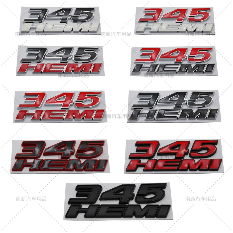

3D Metal Car Sticker 345 Hemi Emblem Badge Decals Auto Tail Stickers For Dodge Charger Srt8 Srt4 Dart Durango Car Accessories