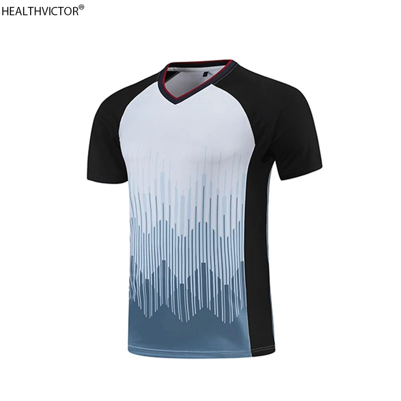 

Quick Dry Runing Outdoor Sports Fashion Gradient Color Short Sleeve T-shirt Custom Basketball Referee V-neck Jersey T Shirt