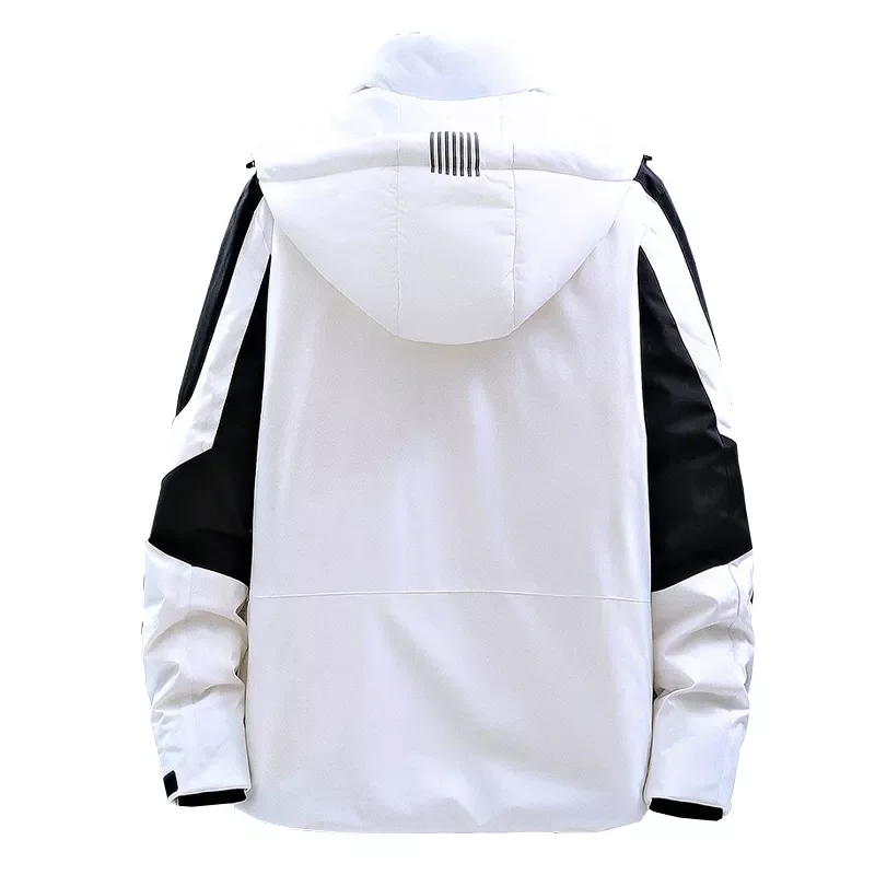 Hooded Down Coats Male Stitching Warm Parkas White Duck Down Clothes Outwear Down Jackets  Men Women Short Youth