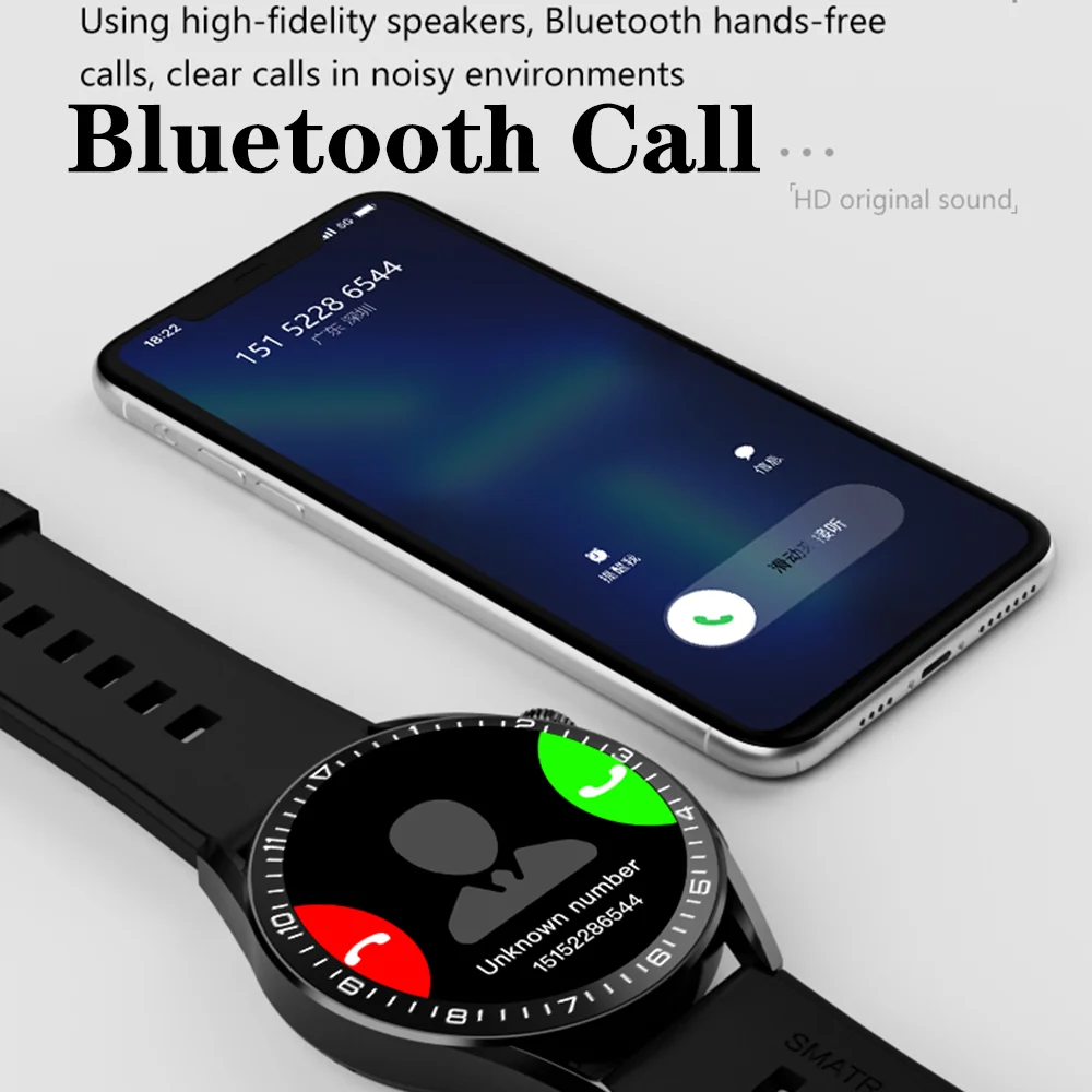 Смарт-часы мужские NFC Smart Watch Bluetooth беспроводное зарядное устройство голосовой