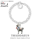 Браслет с подвеской из ламы альпака, ювелирное изделие в европейском стиле, серебро 925 пробы, подарок для женщины, лето 2020