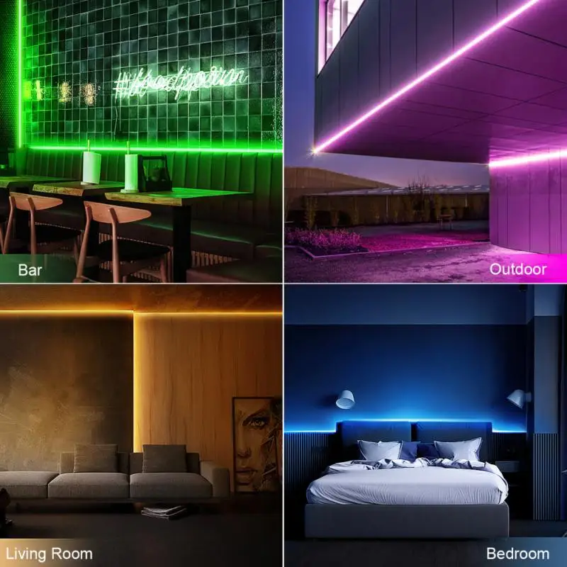 Фото Светодиодная неоновая лента Tuya для умного дома, лампа RGB для украшения сада, работает с приложением Alexa Google Home Smart Life №4
