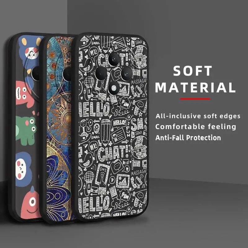 Полная оболочка милая фотовспышка для OPPO Reno12F грязеотталкивающая задняя крышка