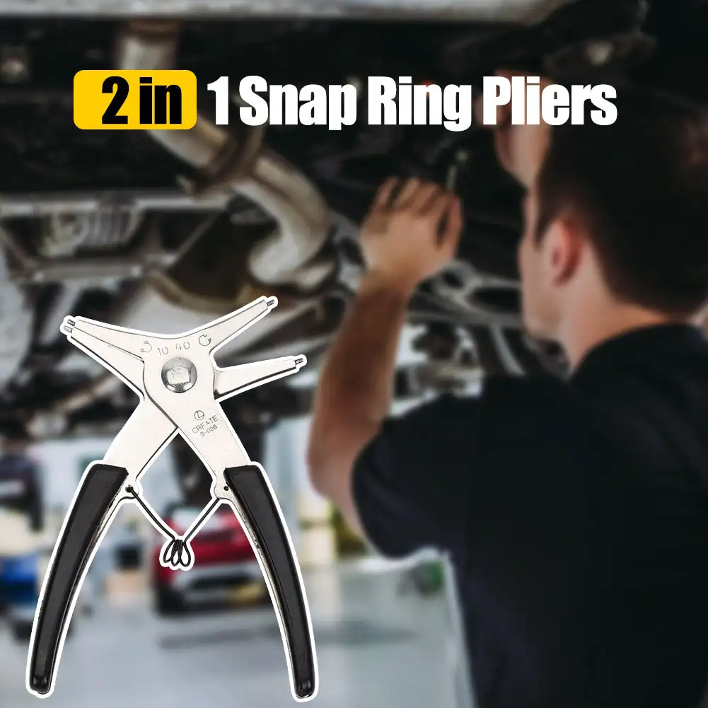 

Multifunction 2-in-1 DIY Snap Spring Ring Circlip Removal Install Plier Tool Internal External Ring Remover Retaining Snap