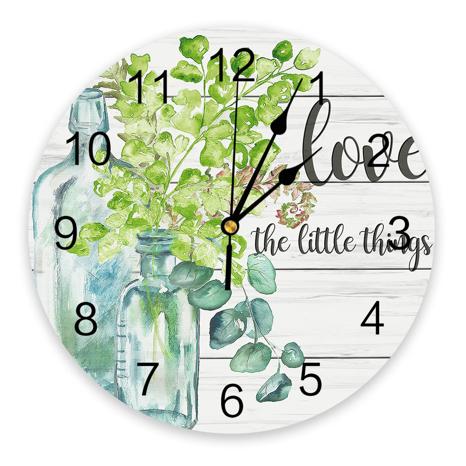 

Настенные часы с зернистой текстурой древесины, бесшумные украшения для спальни, гостиной, круглые подвесные часы