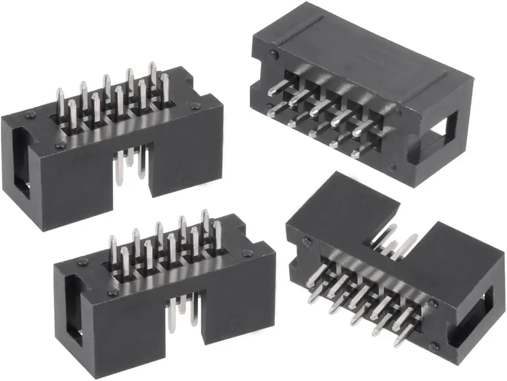 

Keszoox 20Pcs 2.54mm Pitch 2x3-Pin Double Row Straight Box Header Connector PCB Board Socket Black