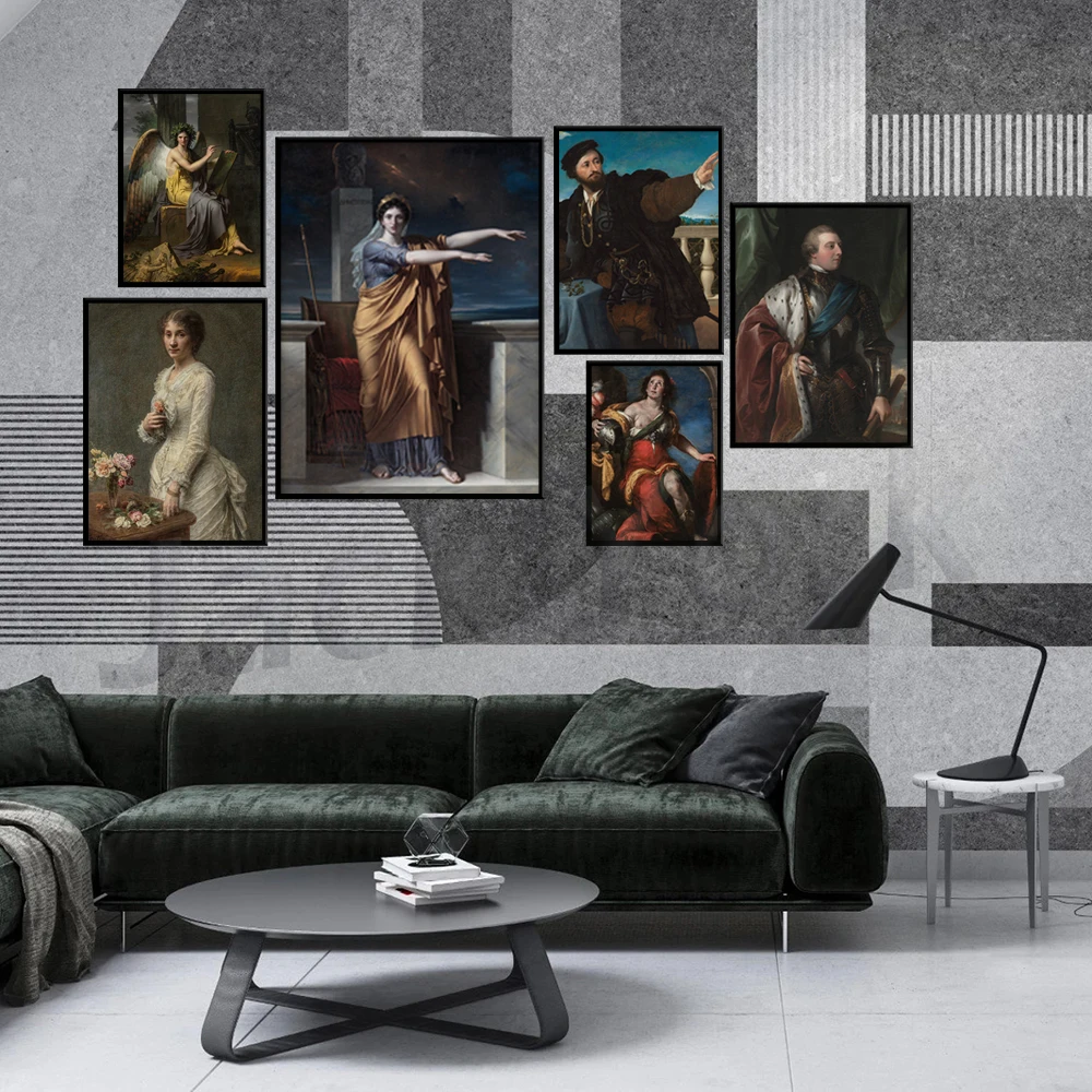 

Vintage Oil Painting Portrait, Dark Academia Decor, Maximalist Decor, Baroque Art, Moody Wall Art, Alter Art, Gallery Wall