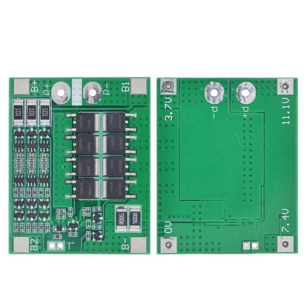 Фото Плата защиты литий-ионных аккумуляторов 3S 25A Li-ion 18650 с балансировкой BMS PCM для модуля LiPo-элементов №2