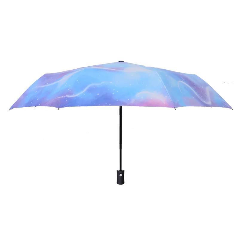 

Automatic Folding Umbrella Sky Art Style for Girls Women 3folding Umbrellas Creative Windproof Sun Rain Parasol Gifts