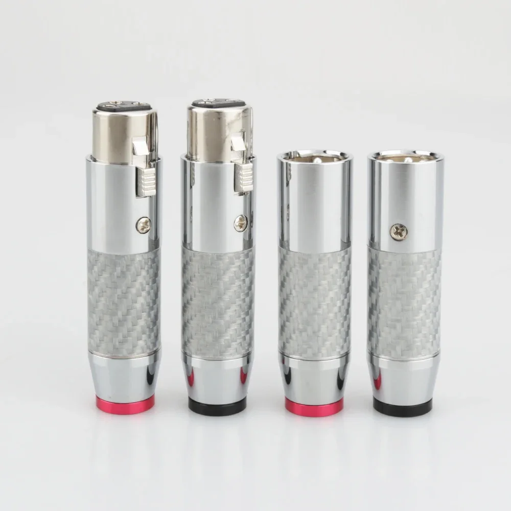 Высокое качество Hi-Fi аудио 3-контактный штекер и гнездо черный красный углеродное