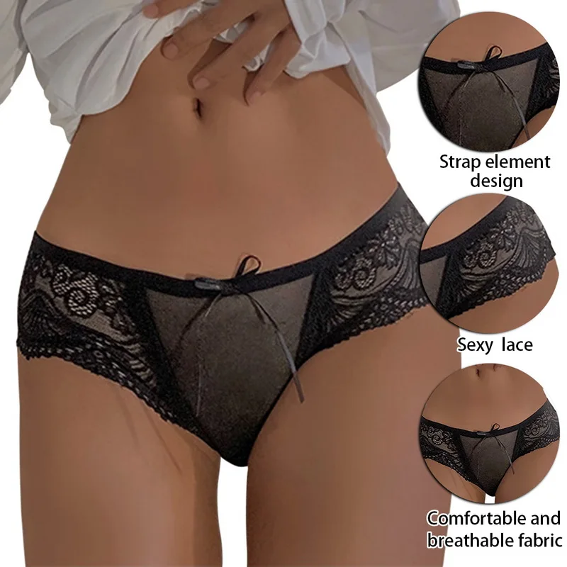 Женские сексуальные прозрачные трусики с вырезами тонкое прозрачное дышащее