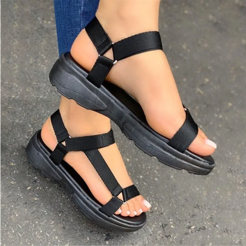 New styler Sandals Woman Beach Shoes Woman Non-Slip Casual Multicolor Shoes Fashion Solid Open Toe Sandals Comfortable