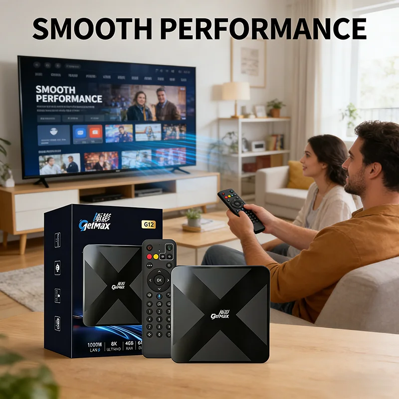 Фото Глобальная ТВ-приставка GetMax G12 на Android 12.0, поддержка 4K/8K, Bluetooth 5.2, Wi-Fi 6, 4 ГБ ОЗУ, 64 ГБ ПЗУ, многоязычная Smart TV приставка №2