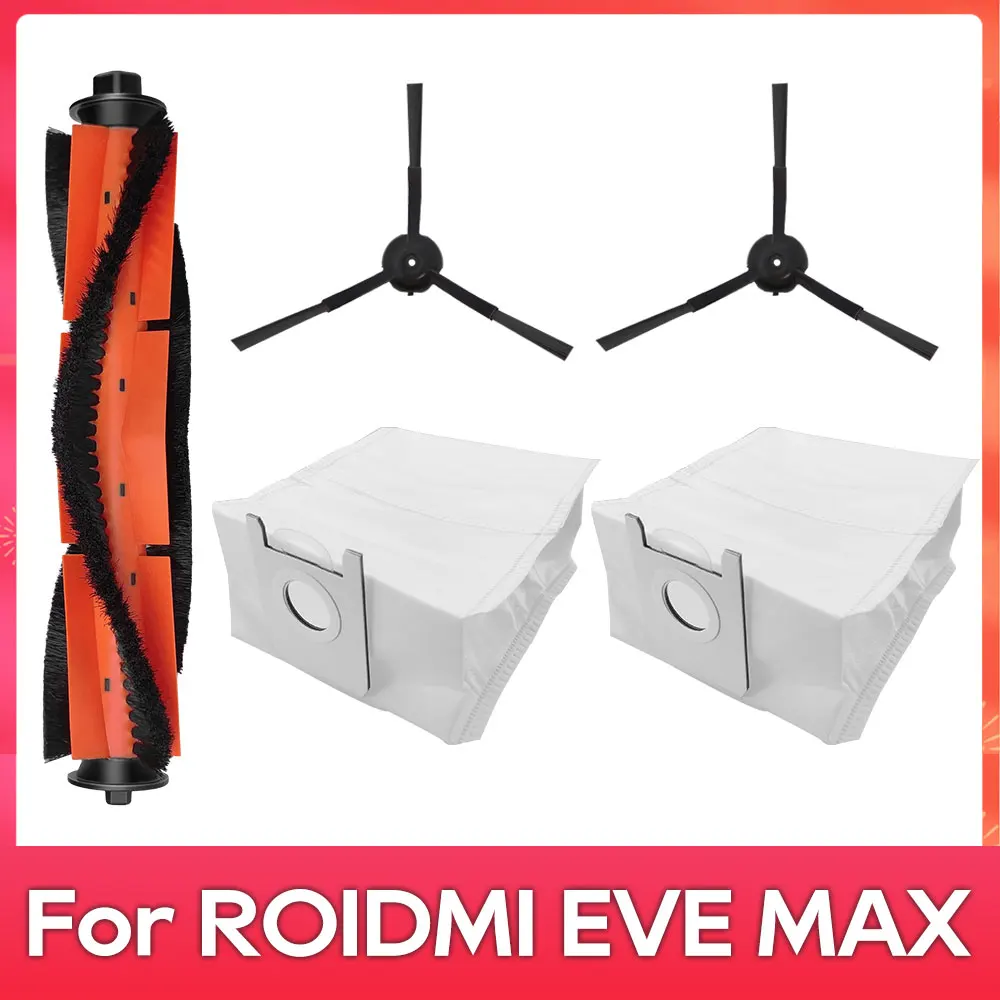 Совместимо с (ROIDMI EVE MAX) - Комплект аксессуаров: Основная боковая щетка/Пылесборник/Запасные части для робота-пылесоса
