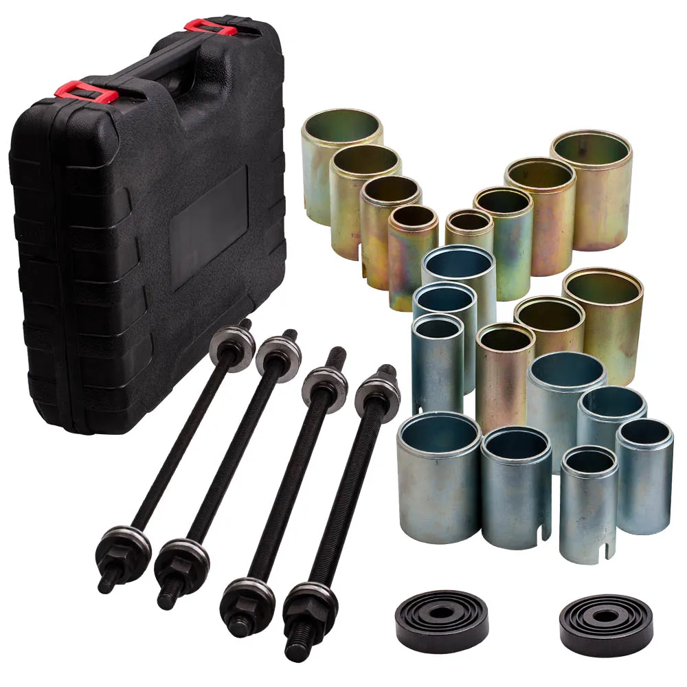 

26piece Pull Press Sleeve Kit for Bush Bearing Professional Removal Install Tool Remove Install Bushes Bearings Garage Set