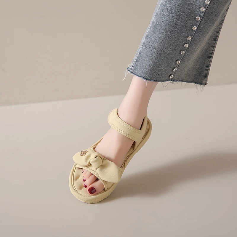 

Сандалии без каблука женские в римском стиле, босоножки без каблука, пляжная обувь, универсальные гладиаторы, плоская подошва, для улицы, для спорта, для девушек, 2023