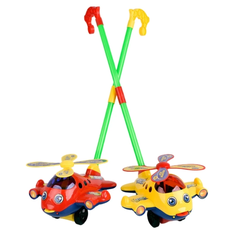 

Plastic Baby Push Walker Toy Toddler Toy with Rolling Propeller & Sound Learning Walking for Boys and Drop shipping