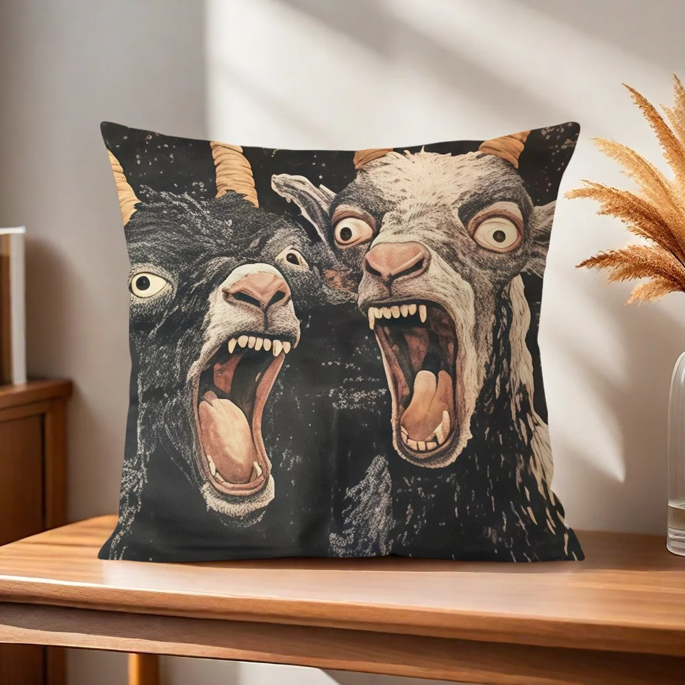 

Чехол для подушки MINISO с изображением козла