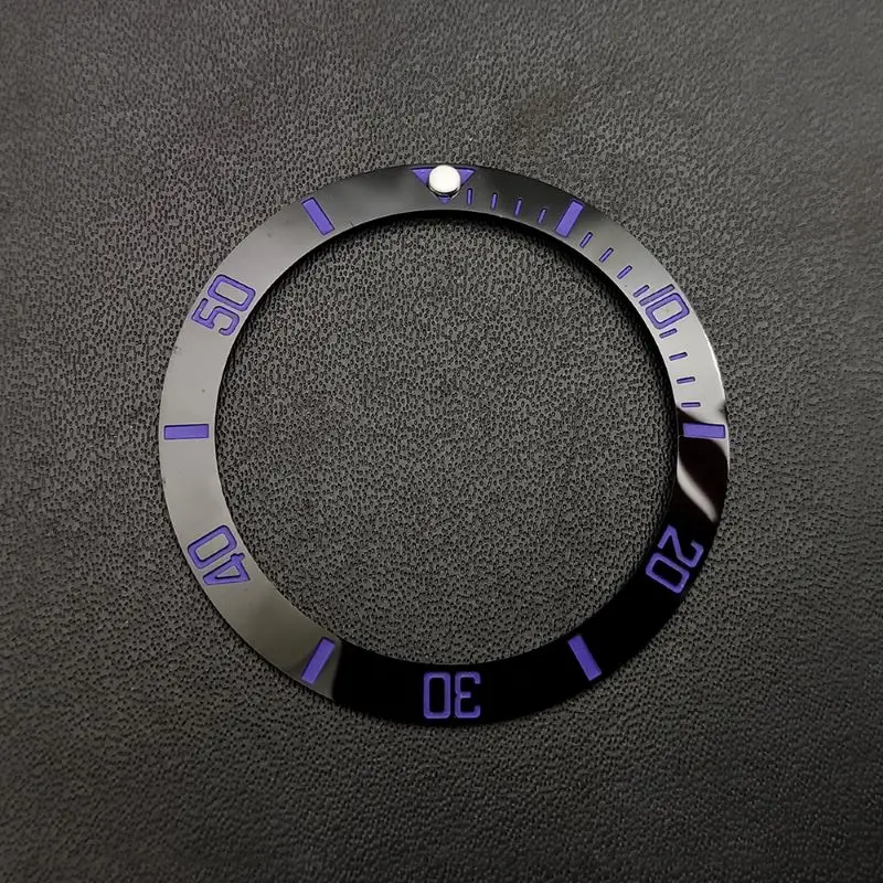 38mm Blue Luminous Bead Ceramic Bezel Inserts Into Diving Case Bezel Inner Diameter 30.5mm For 40mm Men's Case Watch Accessories