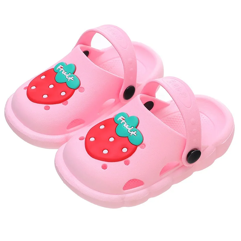 

Kruleepo Newborn Baby Girl Kids Boy Cartoon Sandals Shoes Summer Toddlers Schuhe Mules PVC Outdoor Beach Slippers First Walkers