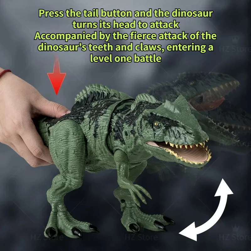 Фото Мир Юрского периода Dominion Strike N Roar Giganotosaurus Игрушка-динозавр с ярким движением, звуком и световым эффектом, детский подарок на день рождения №3