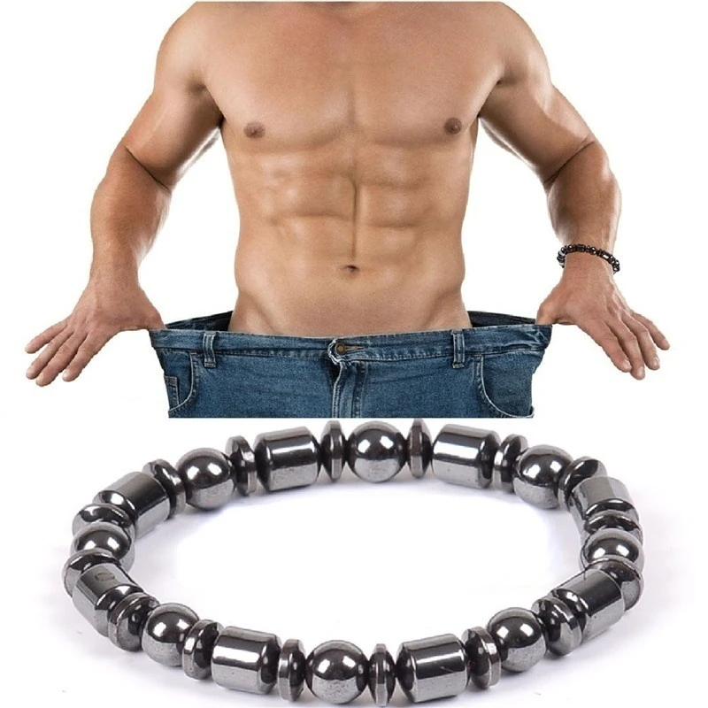 

Magnetic Black Hematite Bracelet for Couple Healing Beads Bracelet Weight Loss Hematite Braided Bracelets Men Health Jewelry