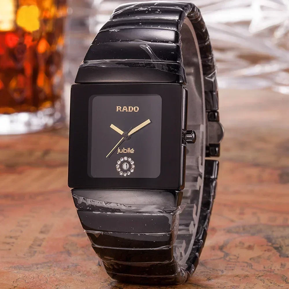 Фото Популярные оригинальные часы Rado в классическом стиле для мужчин и женщин, керамические, с циферблатом 39 мм, модные, простые, высококачественные, спортивные, кварцевые, часы AAA №3