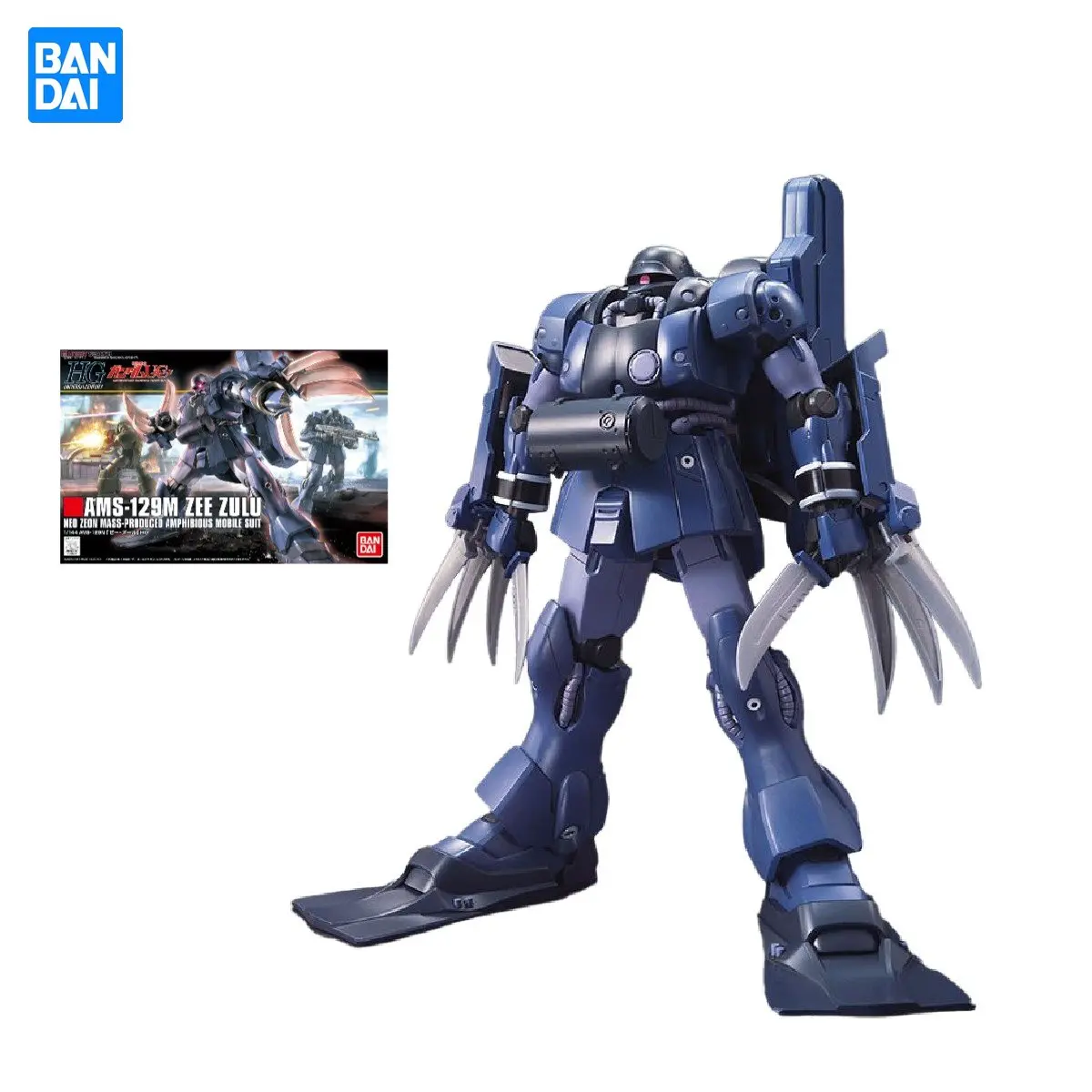 

Оригинальная фигурка Bandai Gundam HGUC 1/144 дюймов, модель ZULU аниме, Коллекционная модель в сборе, подарок для друзей
