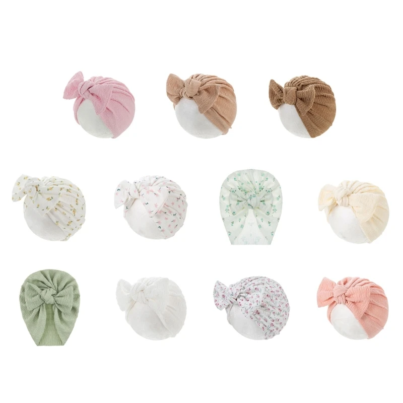 

Baby Turban Hat Big Knot- Bow Turban Infant Beanie Headwrap Baby Girls Soft Hat