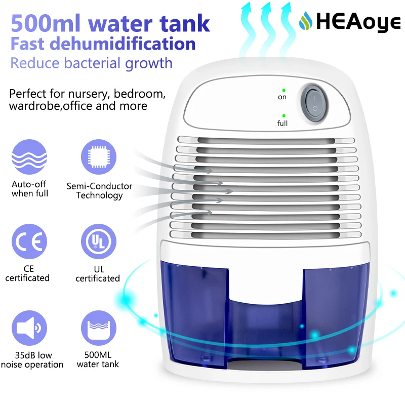Полупроводниковый осушитель воздуха портативный домашний влаги с низким