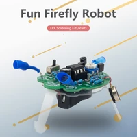 led breathing light soldering diy kit simulated firefly flashing robot toy photosensitive sensor mobile robot part electronic