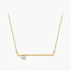 Женское Ожерелье с цирконом ENFASHION Kpop, колье из нержавеющей стали 2022, модные ювелирные украшения золотого вечерние, P213282