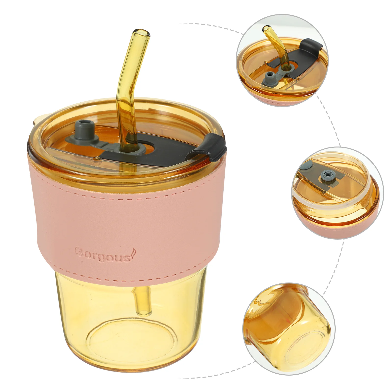 

Sippy Cup Iced Coffe Cups Glass Juice Bottles Coffee Straw Insulated Tumblers