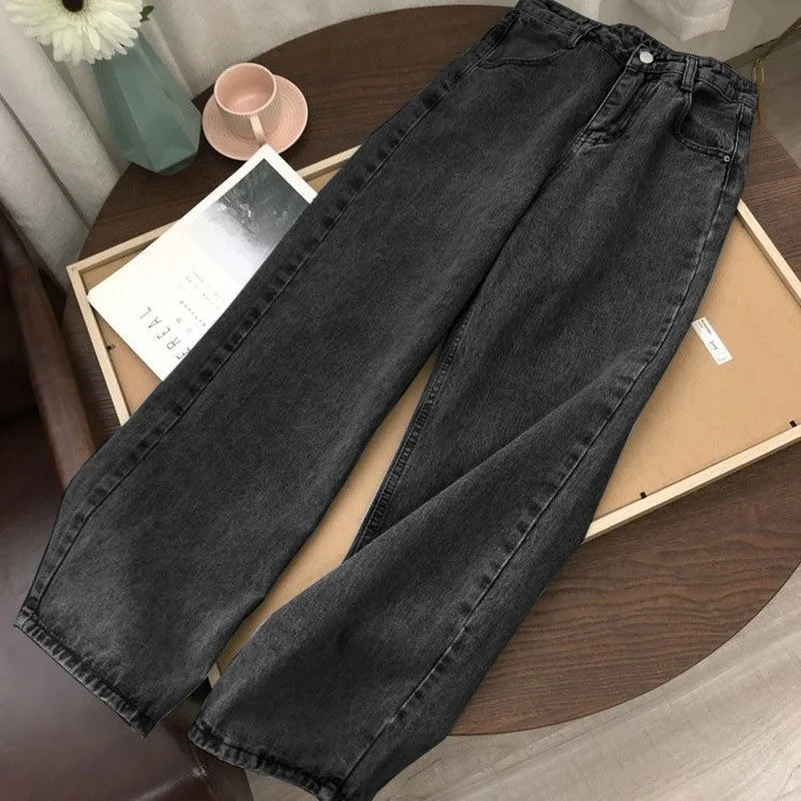 Women and girls in women's fashion jeans tall waist woman wide-legged pants pants the Joan beauty cowboy mother loose jeans