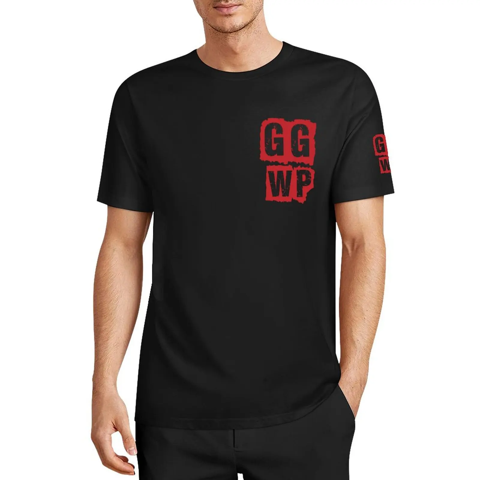 GG WP Classic For Sale Round Neck Chest and Cuff T-shirt Move Tshirt Top Quality Humor Graphic Home Eur Size