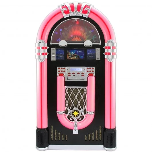 

Popular Large vinylJukebox turntable, CD, USB/SD,Radio,BT CD Player