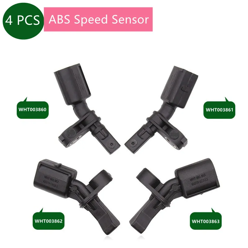 

4pcs WHT 003 860 WHT 003 861 WHT 003 862 WHT 003 863 ABS Wheel Speed Sensor 9N 4pcs WHT 003 8 For AUDI A2 VW Polo 6R