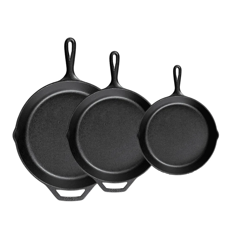 

Cast Iron 3 Piece Seasoned Skillet Set