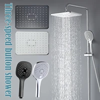 high pressure shower head 3 mode water saving shower nozzle bathroom accessories faucet rainfall bathroom b9e0