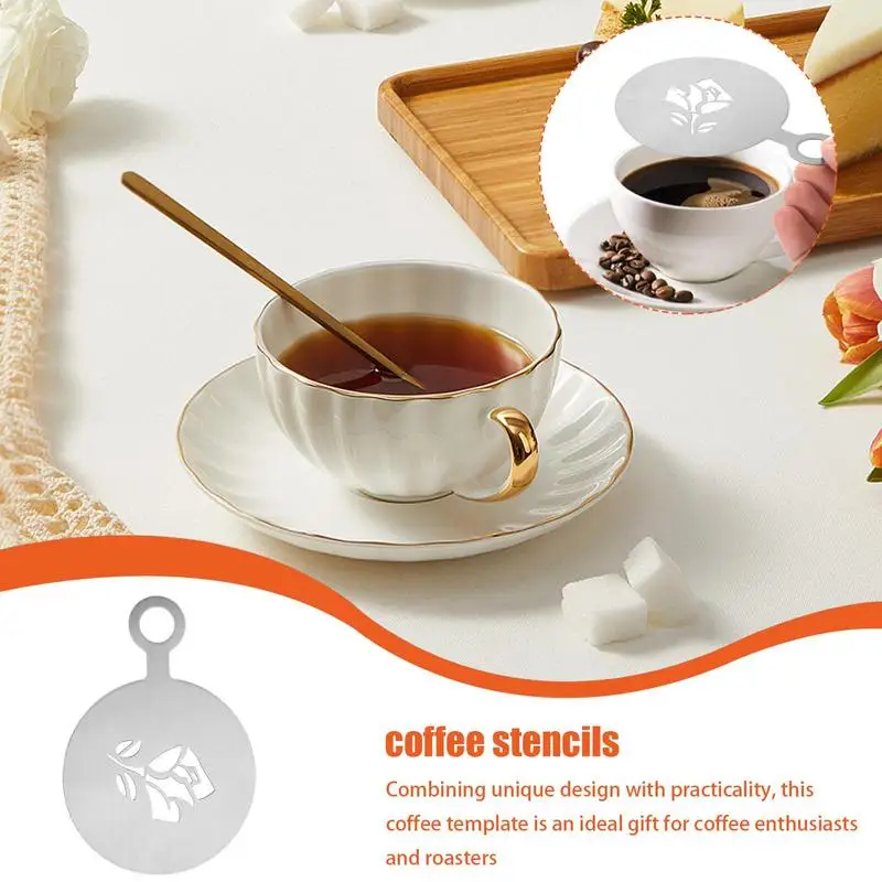 Трафареты для кофе нержавеющая сталь 4 72 дюйма трафарет дизайна инструменты