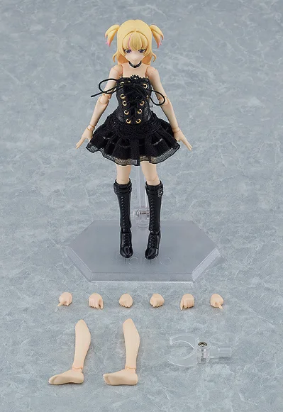 Фото 【FS】 Оригинальный Max Factory Figma 581, женское тело (Юки), черное облегающее платье, фигурка, модель игрушки, коллекция подарков №2