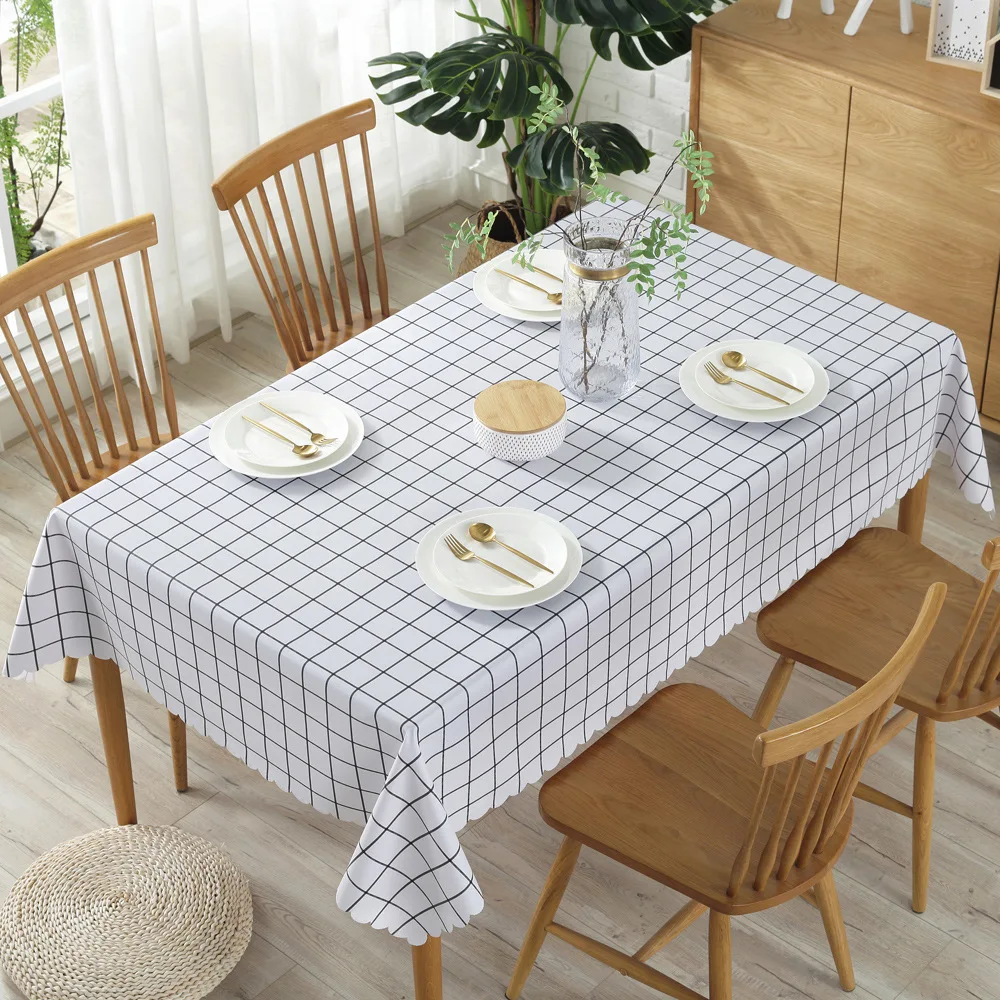 

Proud Rose PVC Table Cloth Waterproof Table Cover Oil-proof No-clean Tablecloths Simple Table Mat Custom