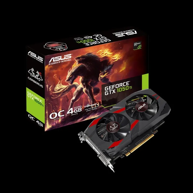 Графика ASUS cards-CERBERUS-GTX1050TI-O4G NVIDIA GeForce GTX 1050 Ti 4 ГБ GDDR5 |