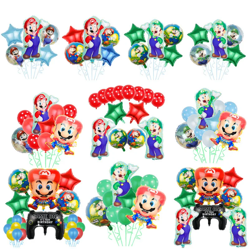 

Super Mario Aluminum Film Balloon Design Theme Birthday Game Toy Decoration Party Decoration Aluminum Foil Cartoon Animation